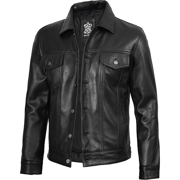 ジャケット・アウター Vintage lamb leather jacket black Retro Black Motorcycle Jacket Men's Genuine Lambskin Leather